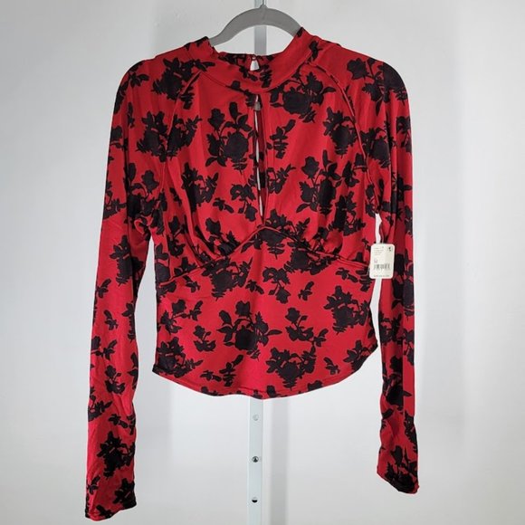 FREE PEOPLE dinner party keyhole top Sz M NEW - Picture 6 of 9